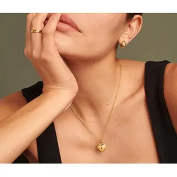 Tchibo - 925 Silber Kette Herz - gold