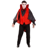dressforfun Vampir-Kostüm Herrenkostüm Graf Dracula schwarz S - S