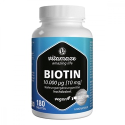 Biotin 10 mg hochdosiert vegan Tabletten