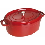 Staub Cocotte 37 cm oval kirschrot