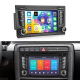 CAMECHO 1+32G Android 13 Autoradio für Audi A4 B6 S4 RS4 Seat Exeo,7 Zoll Touchscreen Autoradio mit Navi, Doppel Din Autoradio mit 7 Zoll Bildschirm Bluetooth RDS/FM MirrorLink und USB