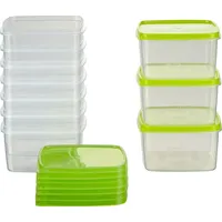 MiraHome Vorratsdosen Sets verschiedene Größen rund/quadratisch grün – Vorratsdosen mit Deckel Luftdicht – Gefrierdosen für Mealprep – Küche – Grün