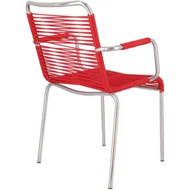 JAN KURTZ Fiam Mya Spaghetti Stapelsessel 57 x 52 x 85 cm rot