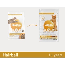 Iams for Vitality zur Haarballenreduzierung mit frischem Huhn 10 kg