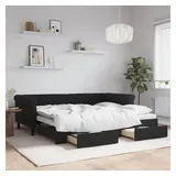 vidaXL Tagesbett 90 x 200 cm Schwarz