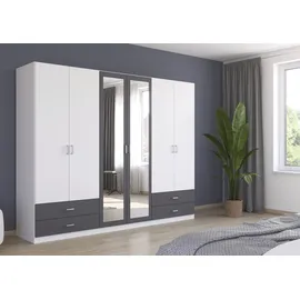 Rauch »Kleiderschrank Schrank Garderobe Wäscheschrank BORBONA« Breiten, 226/271 cm, Höhe 210 cm, in 2 Breiten, mit Spiegel und vielen Farbkombinationen MADE IN GERMANY