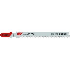 Bosch Professional HCS Stichsägeblatt Clean for PVC T102H, 5er-Pack (2608667446)