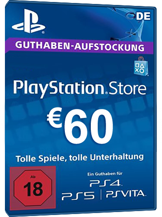 PSN Card 60 Euro [DE] - Playstation Network Guthaben