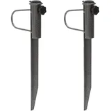 vidaXL Schirmständer 19 x 42 cm Stahl Schwarz
