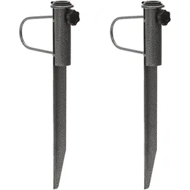 vidaXL Schirmständer 19 x 42 cm Stahl Schwarz