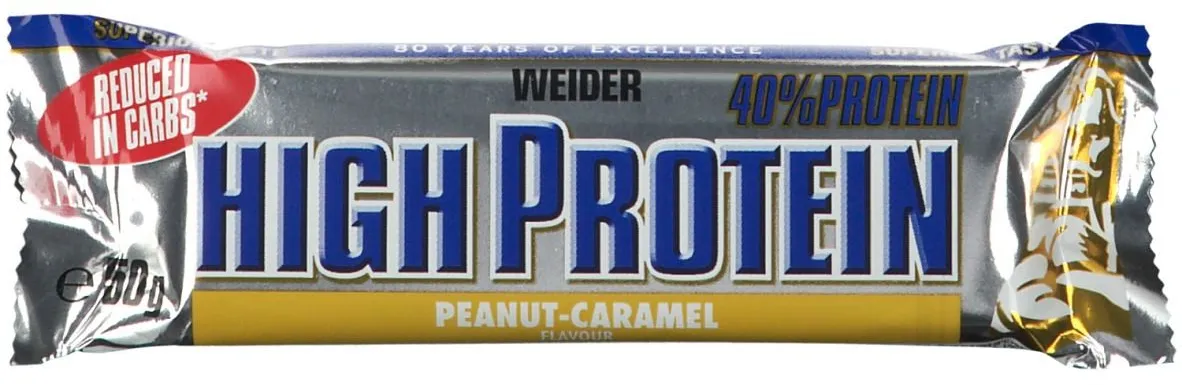 Weider 40 % High Protein Low Carb, Erdnuss-Karamell, Riegel