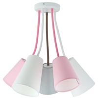 Licht-Erlebnisse Deckenlampe Kinderzimmer Rosa Grau Weiß flexibel