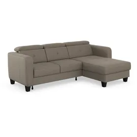 sit&more Ecksofa SIT & MORE "Belluci L-Form", braun (savannah), B:247cm H:85cm T:170cm, Sofas, Ecksofa, inklusive Federkern, wahlweise mit Bettfunktion und Bettkasten