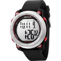 Sector Silikon Herren Uhr Digital Casual Armbanduhr schwarz D2USE51546002 - Schwarz