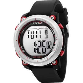 Sector Silikon Herren Uhr Digital Casual Armbanduhr schwarz D2USE51546002 - Schwarz