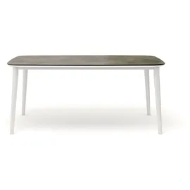 Solpuri Charlie Gartentisch Aluminium 170 - 230x100 cm 301 - weiß 590 - Dekton kreta