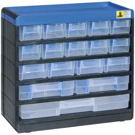 Allit Kleinteilemagazin Kunststoff 300 x 285 x 135 mm Schwarz/Blau