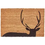 Homescapes Hirsch-Silhouette 60 x 40 cm Braun/Schwarz