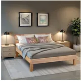 Coemo Bett Massivholz Leah in Buche natur | Gr.: 140x200 cm