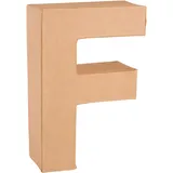 Glorex  GLOREX 6 2029 106 - Papp - Buchstabe F, Buchstabe aus brauner Pappe, ca. 17,5 X 5,5 cm groß, zum bemalen und bekleben, für Serviettentechnik und Décopatch, ideal als Dekoration