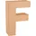 Glorex  GLOREX 6 2029 106 - Papp - Buchstabe F, Buchstabe aus brauner Pappe, ca. 17,5 X 5,5 cm groß, zum bemalen und bekleben, für Serviettentechnik und Décopatch, ideal als Dekoration