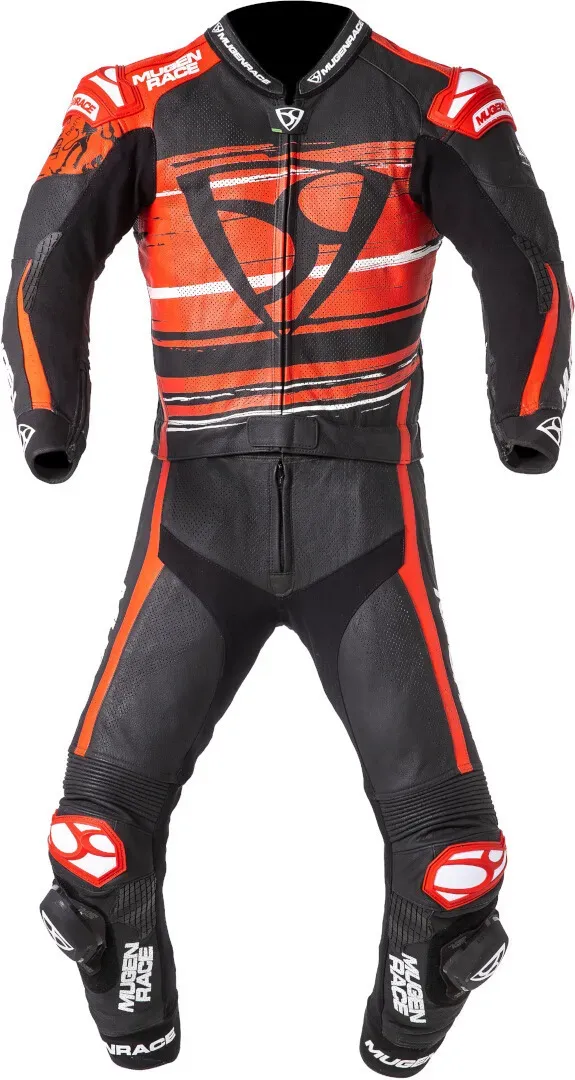 MUGENRACE RC-Max Due perforierte 2-Teiler Motorrad Lederkombi