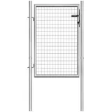 vidaXL Gartentor 105 x 150 cm Silber/Stahl
