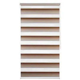 K-HOME Doppelrollo Farbverlauf 30 x 150 cm beige/weiß