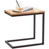 Xora Beistelltisch, Schwarz, Buche, Holz, Metall, Kernbuche, massiv, rechteckig, C-Form, 45x45x30 cm, Wohnzimmer, Wohnzimmertische, Beistelltische, Beistelltische Metall