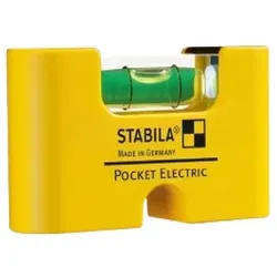 Stabila Wasserwaage Pocket Electric, 7 cm, Miniformat-Wasserwaage, Magnetisch