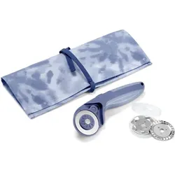 Stoff-Rollschneider - Blau - 100% Baumwolle - blau