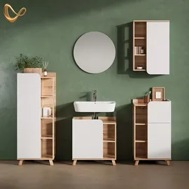 livinity Badschrank Marano 50 x 75 x 20 cm Sonoma/Weiß