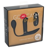 Gogasm Pussy- & Ass-Vibrator - stimulierender Höschen-Vibrator für Frauen, 7 Vibrationsmodi, mit Fernbedienung und 3 Motoren, kabellos, schwarz,
