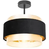 QAZQA Elif 1 E27 rund/gold/schwarz