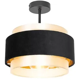 QAZQA Elif 1 E27 rund/gold/schwarz