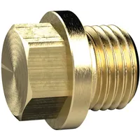 Riegler Verschlussschraube, Außensechskant u. Bund, G 1/2, SW 19,