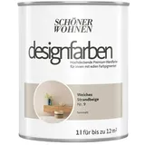 SCHÖNER WOHNEN-Farbe Wandfarbe Designfarbe  (Weiches Strandbeige, 1 l, Matt, Konservierungsmittelfrei)