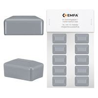 EMFA Zaunpfahlkappe rechteckig 20x30 mm Grau 10 Stück Pfostenkappen Kunststoff Pfostenkappen Abdeckkappen Zaunkappen®