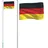 vidaXL Flagge Deutschlands mit Mast 6,23 m Aluminium