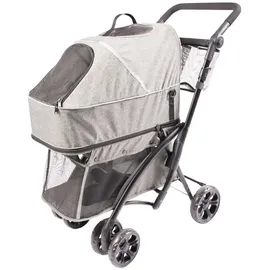 Duvo+ Duvoplus Haustier-Buggy Deluxe 79x46x99 cm Grau