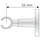 LIEDECO Deckenträger für Gardinenstangen Liedeco silber (chromfarben, matt), Ø:1,6cm, Gardinenstangenhalterungen, für Gardinenstangen Ø 16 mm