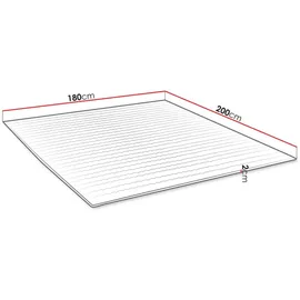 Mirjan24 Mandula Topper 180 x 200 cm weiß