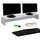 CARO-Möbel Monitorständer Zoom 100 cm Hellgrau