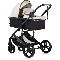 Chipolino Kinderwagen 3 in 1 Amore Babyschale Adapter Wickeltasche Fußabdeckung creme