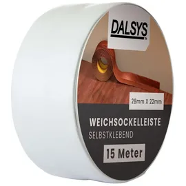 Dalsys Weichsockelleiste selbstklebend 5m Grau Fußbodenleiste