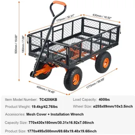 Vevor Bollerwagen schwarz