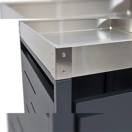 Mendler Mülltonnenverkleidung HWC-H40b 110 x 115 x 62 cm grau