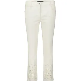 Betty Barclay Damen Casual-Hose mit Stickerei Weiß 40