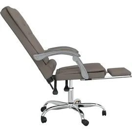 vidaXL Bürostuhl mit Massagefunktion Stoff Taupe