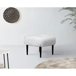 Polsterhocker "Dinah", weiß, B:64cm H:48cm T:64cm, 100% Polyester, LEGER HOME BY LENA GERCKE, Hocker, passend Zum Sessel "Dinah"